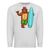 Dove Grey surfing premium Premium Sweatshirt - linhVisuals