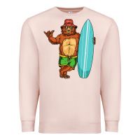 Pale Pink surfing premium Premium Sweatshirt - linhVisuals