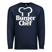Navy vintage burger chef classic Premium Sweatshirt - linhVisuals