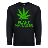 Black plant manager weed pot cannabis flippin sweet gear transparent copy Premium Sweatshirt - linhVisuals