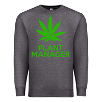Charcoal Heather plant manager weed pot cannabis flippin sweet gear transparent copy Premium Sweatshirt - linhVisuals