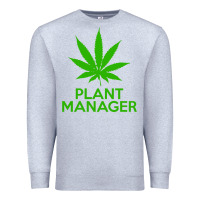 Heather Grey plant manager weed pot cannabis flippin sweet gear transparent copy Premium Sweatshirt - linhVisuals