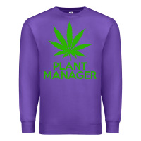 Purple plant manager weed pot cannabis flippin sweet gear transparent copy Premium Sweatshirt - linhVisuals
