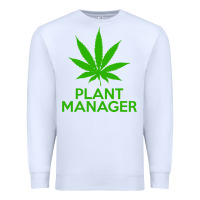 White plant manager weed pot cannabis flippin sweet gear transparent copy Premium Sweatshirt - linhVisuals