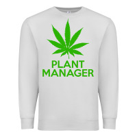 Dove Grey plant manager weed pot cannabis flippin sweet gear transparent copy Premium Sweatshirt - linhVisuals