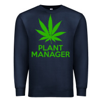 Navy plant manager weed pot cannabis flippin sweet gear transparent copy Premium Sweatshirt - linhVisuals