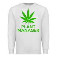 Oatmeal Heather plant manager weed pot cannabis flippin sweet gear transparent copy Premium Sweatshirt - linhVisuals