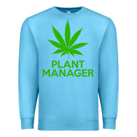 Ocean Blue plant manager weed pot cannabis flippin sweet gear transparent copy Premium Sweatshirt - linhVisuals