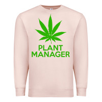 Pale Pink plant manager weed pot cannabis flippin sweet gear transparent copy Premium Sweatshirt - linhVisuals