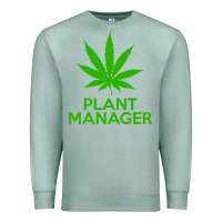 Seafoam plant manager weed pot cannabis flippin sweet gear transparent copy Premium Sweatshirt - linhVisuals