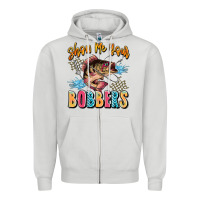 Dove Grey show me your bobbers Zipper Hoodie - JahusDesignShop