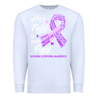 White hodgkins lymphoma awareness t  shirt hodgkin's lymphoma awareness her Premium Sweatshirt - linhVisuals