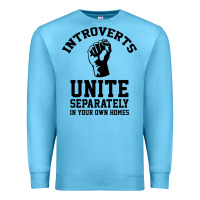 Ocean Blue introverts unite Premium Sweatshirt - linhVisuals