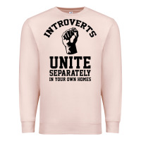 Pale Pink introverts unite Premium Sweatshirt - linhVisuals