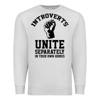 Dove Grey introverts unite Premium Sweatshirt - linhVisuals