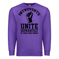 Purple introverts unite Premium Sweatshirt - linhVisuals