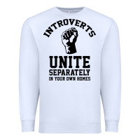 White introverts unite Premium Sweatshirt - linhVisuals
