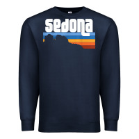 Navy cute retro i love sedona arizona desert sunset az t shirt Premium Sweatshirt - linhVisuals