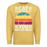 Antique Gold Funny Cat Lover Sarcastic Cat Memes Premium Sweatshirt - linhVisuals