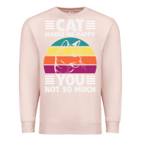 Pale Pink Funny Cat Lover Sarcastic Cat Memes Premium Sweatshirt - linhVisuals