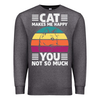 Charcoal Heather Funny Cat Lover Sarcastic Cat Memes Premium Sweatshirt - linhVisuals