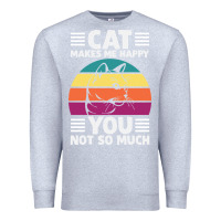Heather Grey Funny Cat Lover Sarcastic Cat Memes Premium Sweatshirt - linhVisuals