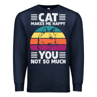 Navy Funny Cat Lover Sarcastic Cat Memes Premium Sweatshirt - linhVisuals
