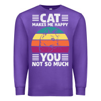 Purple Funny Cat Lover Sarcastic Cat Memes Premium Sweatshirt - linhVisuals