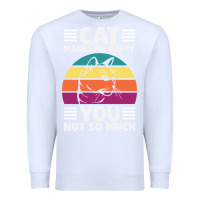 White Funny Cat Lover Sarcastic Cat Memes Premium Sweatshirt - linhVisuals