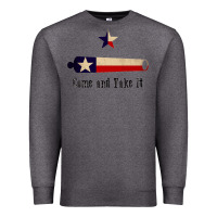 Charcoal Heather come and take it   texas flag essential Premium Sweatshirt - linhVisuals