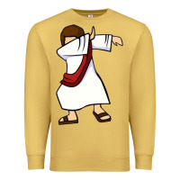 Antique Gold dabbing jesus christian dab dance Premium Sweatshirt - linhVisuals