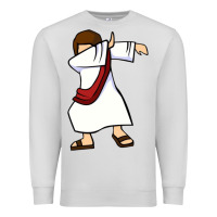 Dove Grey dabbing jesus christian dab dance Premium Sweatshirt - linhVisuals