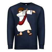 Navy dabbing jesus christian dab dance Premium Sweatshirt - linhVisuals