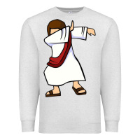 Oatmeal Heather dabbing jesus christian dab dance Premium Sweatshirt - linhVisuals