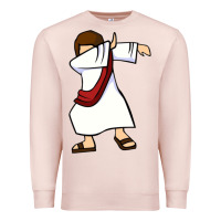 Pale Pink dabbing jesus christian dab dance Premium Sweatshirt - linhVisuals