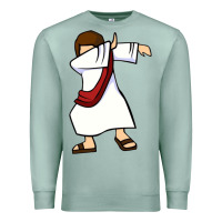 Seafoam dabbing jesus christian dab dance Premium Sweatshirt - linhVisuals