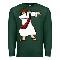 Sports Green dabbing jesus christian dab dance Premium Sweatshirt - linhVisuals