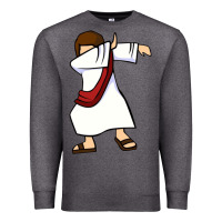 Charcoal Heather dabbing jesus christian dab dance Premium Sweatshirt - linhVisuals