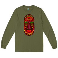 Army Green african masks 3 Long Sleeve Tee - BundleAndBundleShop
