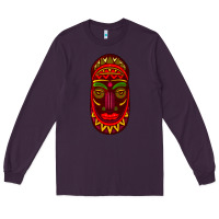 Plum african masks 3 Long Sleeve Tee - BundleAndBundleShop