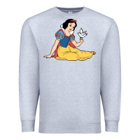 Heather Grey snow white Premium Sweatshirt - linhVisuals