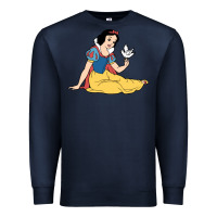 Navy snow white Premium Sweatshirt - linhVisuals