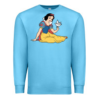 Ocean Blue snow white Premium Sweatshirt - linhVisuals