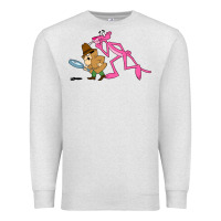 Oatmeal Heather the pink panther Premium Sweatshirt - linhVisuals