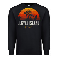 Black jekyll island beach georgia ga palms vacation surf sundown tank top Premium Sweatshirt - linhVisuals