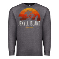 Charcoal Heather jekyll island beach georgia ga palms vacation surf sundown tank top Premium Sweatshirt - linhVisuals