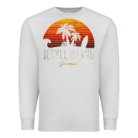 Dove Grey jekyll island beach georgia ga palms vacation surf sundown tank top Premium Sweatshirt - linhVisuals