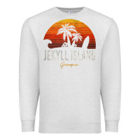Oatmeal Heather jekyll island beach georgia ga palms vacation surf sundown tank top Premium Sweatshirt - linhVisuals