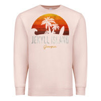 Pale Pink jekyll island beach georgia ga palms vacation surf sundown tank top Premium Sweatshirt - linhVisuals
