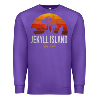 Purple jekyll island beach georgia ga palms vacation surf sundown tank top Premium Sweatshirt - linhVisuals